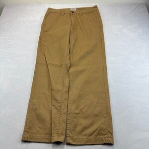 Rhythm Chino Pants Mens 32 Brown Casual Flat Front Slash Pocket Wide Leg Outdoor